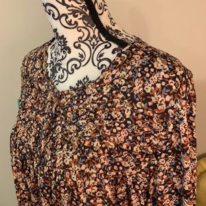 NWT Lauren Conrad Floral Print Blouse with Buttons